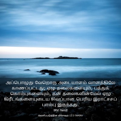 Picture 03 - வெளிப்படுத்தின விசேஷம் 12:3 TAMIRV - அப்பொழுது வேறொரு - Bible Verse Picture
