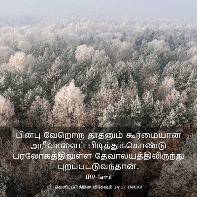 Picture 03 - வெளிப்படுத்தின விசேஷம் 14:17 TAMIRV - பின்பு வேறொரு - Bible Verse Picture