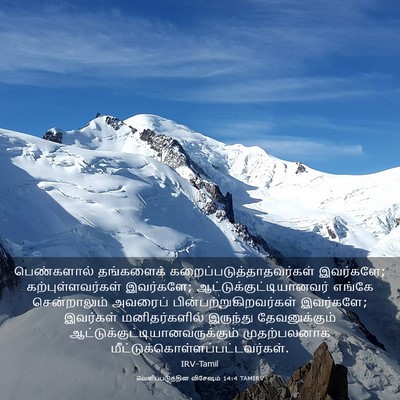 Picture 03 - வெளிப்படுத்தின விசேஷம் 14:4 TAMIRV - பெண்களால் - Bible Verse Picture