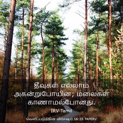 Picture 03 - வெளிப்படுத்தின விசேஷம் 16:20 TAMIRV - தீவுகள் எல்லாம் - Bible Verse Picture