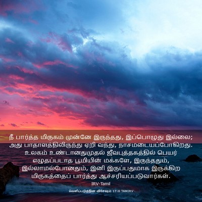 Picture 03 - வெளிப்படுத்தின விசேஷம் 17:8 TAMIRV - நீ பார்த்த - Bible Verse Picture