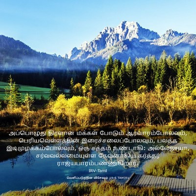 Picture 03 - வெளிப்படுத்தின விசேஷம் 19:6 TAMIRV - அப்பொழுது திரளான - Bible Verse Picture