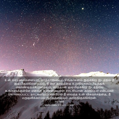 Picture 03 - வெளிப்படுத்தின விசேஷம் 2:13 TAMIRV - உன் - Bible Verse Picture