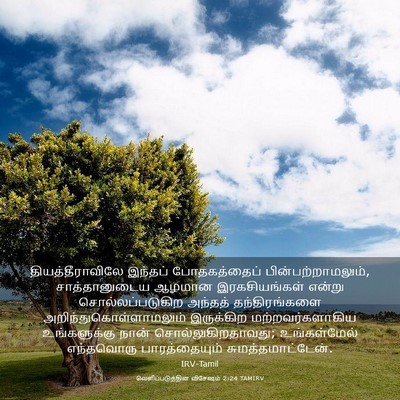 Picture 03 - வெளிப்படுத்தின விசேஷம் 2:24 TAMIRV - தியத்தீராவிலே - Bible Verse Picture
