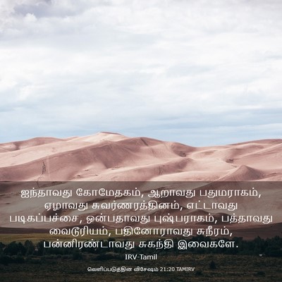 Picture 03 - வெளிப்படுத்தின விசேஷம் 21:20 TAMIRV - ஐந்தாவது - Bible Verse Picture