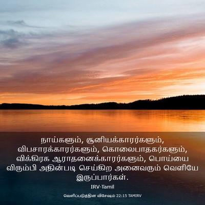 Picture 03 - வெளிப்படுத்தின விசேஷம் 22:15 TAMIRV - நாய்களும், - Bible Verse Picture