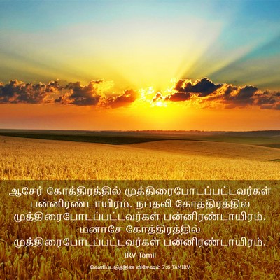 Picture 03 - வெளிப்படுத்தின விசேஷம் 7:6 TAMIRV - ஆசேர் - Bible Verse Picture