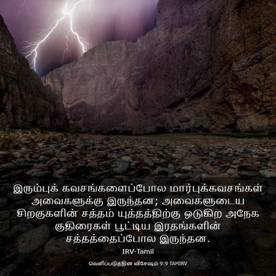 Picture 03 - வெளிப்படுத்தின விசேஷம் 9:9 TAMIRV - இரும்புக் - Bible Verse Picture