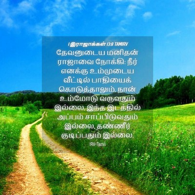 Picture 04 - 1 இராஜாக்கள் 13:8 TAMIRV - தேவனுடைய மனிதன் - Bible Verse Picture
