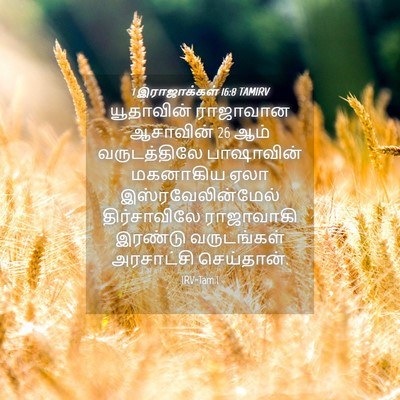 Picture 04 - 1 இராஜாக்கள் 16:8 TAMIRV - யூதாவின் ராஜாவான - Bible Verse Picture