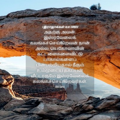 Picture 04 - 1 இராஜாக்கள் 18:18 TAMIRV - அதற்கு அவன்: - Bible Verse Picture