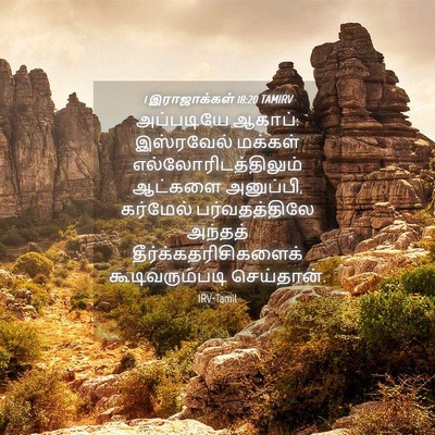 Picture 04 - 1 இராஜாக்கள் 18:20 TAMIRV - அப்படியே ஆகாப்: - Bible Verse Picture
