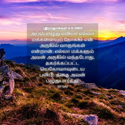 Picture 04 - 1 இராஜாக்கள் 18:30 TAMIRV - அப்பொழுது எலியா - Bible Verse Picture