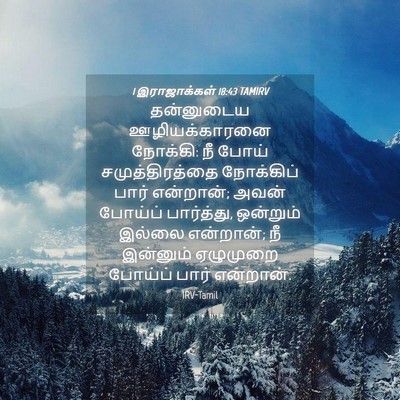 Picture 04 - 1 இராஜாக்கள் 18:43 TAMIRV - தன்னுடைய - Bible Verse Picture