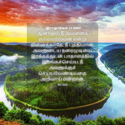 Picture 04 - 1 இராஜாக்கள் 2:9 TAMIRV - ஆனாலும் நீ அவனைக் - Bible Verse Picture