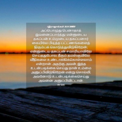 Picture 04 - 1 இராஜாக்கள் 20:34 TAMIRV - அப்பொழுது - Bible Verse Picture