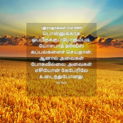 Picture 04 - 1 இராஜாக்கள் 22:48 TAMIRV - பொன்னுக்காக - Bible Verse Picture
