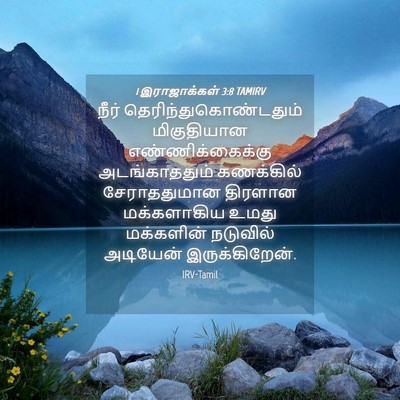 Picture 04 - 1 இராஜாக்கள் 3:8 TAMIRV - நீர் - Bible Verse Picture