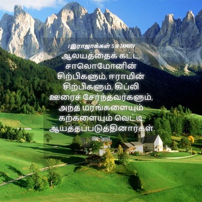 Picture 04 - 1 இராஜாக்கள் 5:18 TAMIRV - ஆலயத்தைக் கட்ட, - Bible Verse Picture