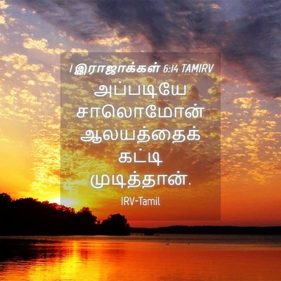 Picture 04 - 1 இராஜாக்கள் 6:14 TAMIRV - அப்படியே சாலொமோன் - Bible Verse Picture
