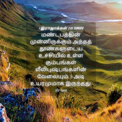 Picture 04 - 1 இராஜாக்கள் 7:19 TAMIRV - மண்டபத்தின் - Bible Verse Picture