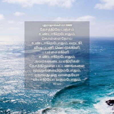 Picture 04 - 1 இராஜாக்கள் 8:37 TAMIRV - தேசத்திலே பஞ்சம் - Bible Verse Picture