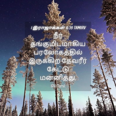 Picture 04 - 1 இராஜாக்கள் 8:39 TAMIRV - நீர் - Bible Verse Picture