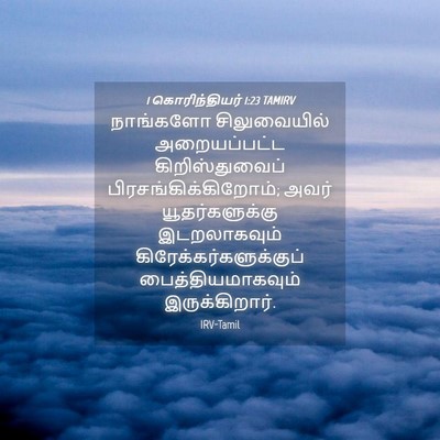 Picture 04 - 1 கொரிந்தியர் 1:23 TAMIRV - நாங்களோ - Bible Verse Picture