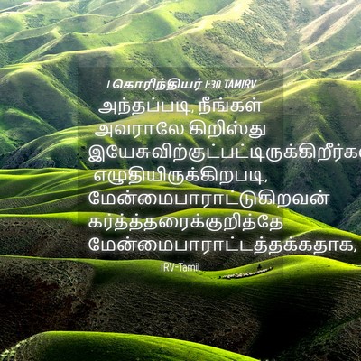 Picture 04 - 1 கொரிந்தியர் 1:30 TAMIRV - அந்தப்படி, - Bible Verse Picture
