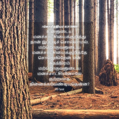Picture 04 - 1 கொரிந்தியர் 10:29 TAMIRV - உன்னுடைய - Bible Verse Picture