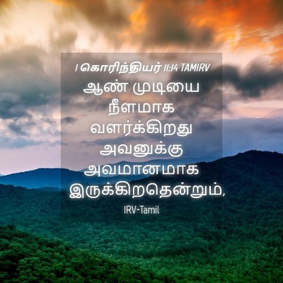 Picture 04 - 1 கொரிந்தியர் 11:14 TAMIRV - ஆண் முடியை நீளமாக - Bible Verse Picture