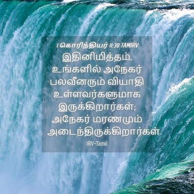 Picture 04 - 1 கொரிந்தியர் 11:30 TAMIRV - இதினிமித்தம், - Bible Verse Picture