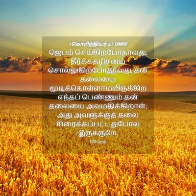 Picture 04 - 1 கொரிந்தியர் 11:5 TAMIRV - ஜெபம் - Bible Verse Picture