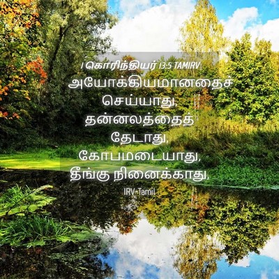 Picture 04 - 1 கொரிந்தியர் 13:5 TAMIRV - அயோக்கியமானதைச் - Bible Verse Picture