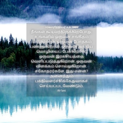 Picture 04 - 1 கொரிந்தியர் 14:26 TAMIRV - நீங்கள் - Bible Verse Picture