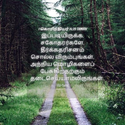 Picture 04 - 1 கொரிந்தியர் 14:39 TAMIRV - இப்படியிருக்க, - Bible Verse Picture