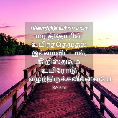 Picture 04 - 1 கொரிந்தியர் 15:13 TAMIRV - மரித்தோரின் - Bible Verse Picture