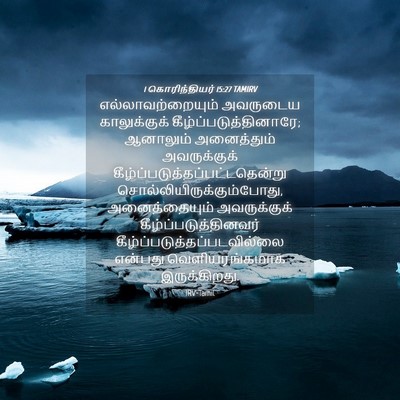 Picture 04 - 1 கொரிந்தியர் 15:27 TAMIRV - எல்லாவற்றையும் - Bible Verse Picture