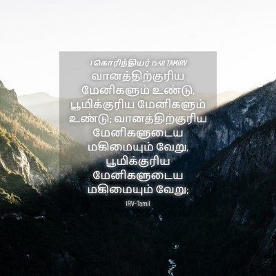 Picture 04 - 1 கொரிந்தியர் 15:40 TAMIRV - வானத்திற்குரிய - Bible Verse Picture