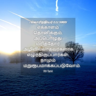 Picture 04 - 1 கொரிந்தியர் 15:52 TAMIRV - எக்காளம் - Bible Verse Picture