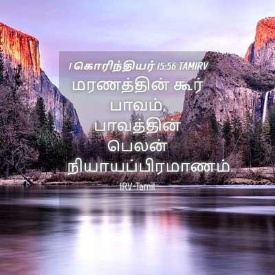 Picture 04 - 1 கொரிந்தியர் 15:56 TAMIRV - மரணத்தின் கூர் - Bible Verse Picture