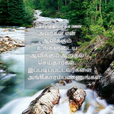 Picture 04 - 1 கொரிந்தியர் 16:18 TAMIRV - அவர்கள் என் - Bible Verse Picture