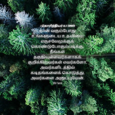 Picture 04 - 1 கொரிந்தியர் 16:3 TAMIRV - நான் வரும்போது - Bible Verse Picture