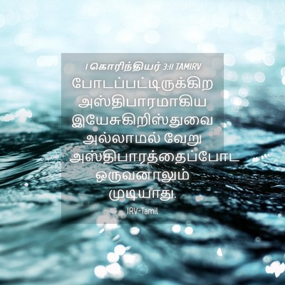 Picture 04 - 1 கொரிந்தியர் 3:11 TAMIRV -  - Bible Verse Picture