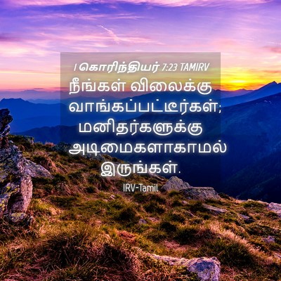 Picture 04 - 1 கொரிந்தியர் 7:23 TAMIRV - நீங்கள் விலைக்கு - Bible Verse Picture