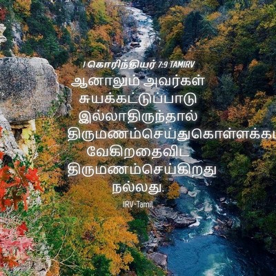 Picture 04 - 1 கொரிந்தியர் 7:9 TAMIRV - ஆனாலும் அவர்கள் - Bible Verse Picture