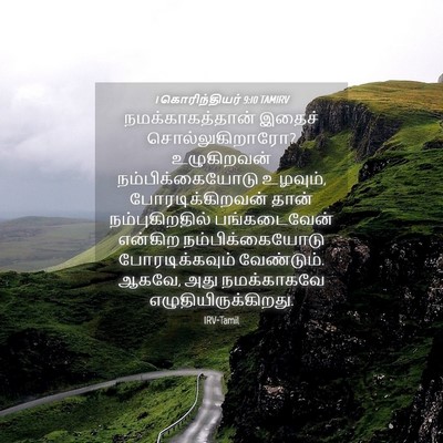 Picture 04 - 1 கொரிந்தியர் 9:10 TAMIRV - நமக்காகத்தான் - Bible Verse Picture