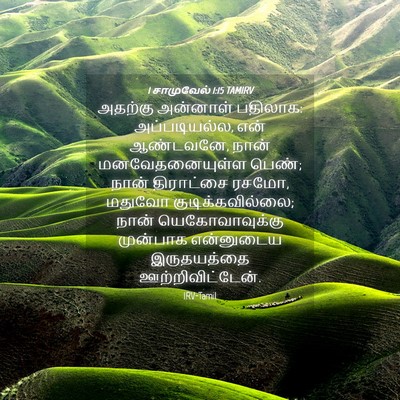 Picture 04 - 1 சாமுவேல் 1:15 TAMIRV - அதற்கு அன்னாள் - Bible Verse Picture