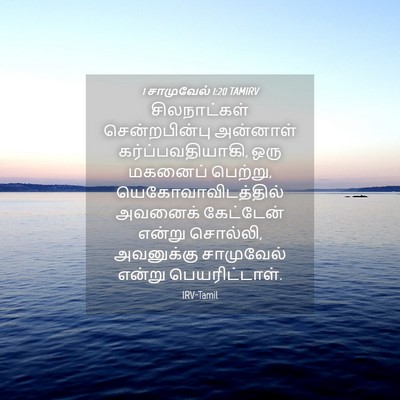 Picture 04 - 1 சாமுவேல் 1:20 TAMIRV - சிலநாட்கள் - Bible Verse Picture
