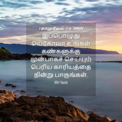 Picture 04 - 1 சாமுவேல் 12:16 TAMIRV - இப்பொழுது யெகோவா - Bible Verse Picture